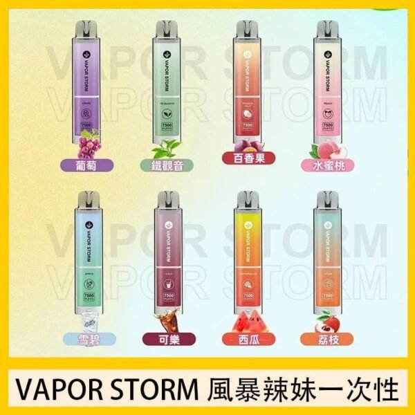 VAPOR STORM風暴辣妹一次性主機充電7500口（5%）