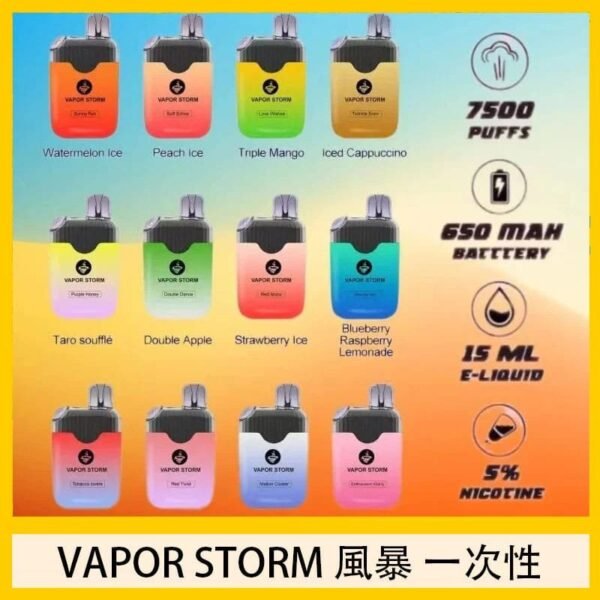 Vapor Storm風暴電子煙7500口（5%）一次性